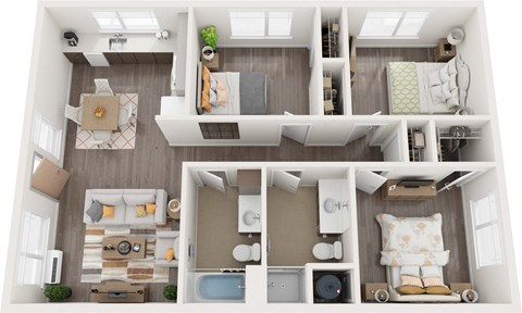 a floor plan of a 1 bedroom apartment at the crossings in indianapolis